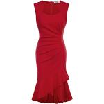 Rote Vintage Ärmellose Grace Karin Meerjungfrauenkleider aus Polyester für Damen Größe S für Partys 