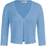 Hellblaue Elegante 3/4-ärmelige Grace Karin V-Ausschnitt Strickboleros für Damen Größe XL für Partys für den für den Sommer 