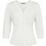 Weiße Elegante Atmungsaktive Grace Karin Mini V-Ausschnitt Strickboleros für Damen Größe XXL für den für den Sommer 