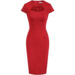 Reduzierte Rote Business Grace Karin Midi Midikleider & knielange Kleider mit Reißverschluss für Damen Größe XL für Partys 