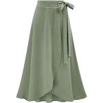 Armeegrüne Elegante Chiffonröcke aus Chiffon für Damen Größe M zur Hochzeit für den für den Frühling 