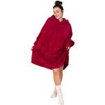 Gräfenstayn® Flauschige Sherpa Hoodie Decke mit Ärmeln & Kapuze - Öko-tex Standard 100 - tragbare Kuschel-Decke zum Anziehen, Kuschel-Pullover - Geschenke für Frauen, Männer (S - M, Bordeaux)
