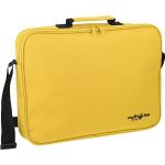 Gelbe Messenger Bags & Kuriertaschen mit Riemchen mit Außentaschen 