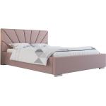 Rosa Moderne GrainGold Betten mit Bettkasten aus Stoff 140x200 