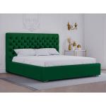 Grüne Gesteppte Barocke GrainGold Betten mit Bettkasten aus Stoff mit Stauraum 140x200 