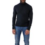 Reduzierte Marineblaue Gran Sasso Rollkragen Rollkragenshirts aus Wolle für Herren Größe 4 XL für den für den Winter 