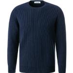 Marineblaue Unifarbene Gran Sasso Kaschmir-Pullover für Herren Größe XL für den für den Herbst 