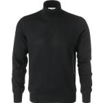 Gran Sasso Rollkragen-Pullover Herren, Merinowolle, schwarz, unifarben