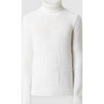 Reduzierte Offwhitefarbene Gran Sasso Rollkragen Kaschmir-Pullover aus Wolle für Herren Größe XL für den für den Herbst 