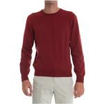 Reduzierte Rote Unifarbene Gran Sasso Rundhals-Ausschnitt Kaschmir-Pullover aus Wolle für Herren Größe M 