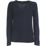 Reduzierte Blaue Gran Sasso V-Ausschnitt Wollpullover aus Wolle für Damen Größe M 