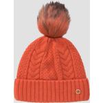 Reduzierte Orange Unifarbene Bommelmützen & Pudelmützen mit Bommeln aus Polyamid für Damen für den für den Winter 