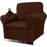 Schokoladenbraune Karo Moderne Sofahussen & Sofabezüge strukturiert aus Stoff 1-teilig 