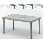 Reduzierte Beige Moderne Grand Soleil Rechteckige Polyrattan Tische aus Polyrattan Breite 100-150cm, Höhe 100-150cm, Tiefe 50-100cm 