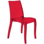 Rubinrote Grand Soleil Transparente Stühle stapelbar Breite 0-50cm, Höhe 0-50cm, Tiefe 0-50cm 