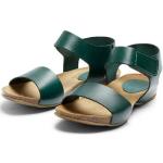 Grüne Grand Step Shoes Nachhaltige Damensandalen mit Klettverschluss aus Veloursleder Größe 37 für den für den Sommer 