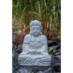 Graue Asiatische Buddha-Gartenfiguren aus Granit 