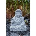 Graue Asiatische 60 cm Buddha-Gartenfiguren aus Granit 