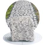 Hellgraue Pflastersteine glänzend aus Granit 