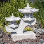Graue Japanische Laternen aus Granit 