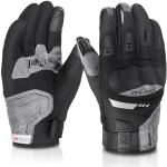 Schwarze Touchscreen-Handschuhe mit Klettverschluss für Herren Größe XL für den für den Winter 