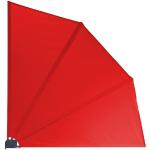 Grasekamp Balkonfächer Premium 140x140cm Rot mit Wandhalterung Trennwand Sichtschutz