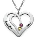 Silberne Herzketten aus Silber graviert für Damen zum Valentinstag 