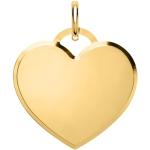 Goldene UNIQUE Herzanhänger aus Gold 14 Karat graviert für Damen 