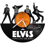 Schwarze Elvis Presley Schallplattenuhren 