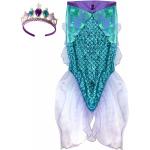 Blaue Great Pretenders Meerjungfrau-Kostüme mit Glitzer für Kinder Größe 110 