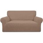 Kamelbraune Sofabezüge 2 Sitzer aus Stoff maschinenwaschbar 