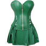 Grüne Mini Faschingsröcke aus Kunstleder für Damen Größe 7 XL 