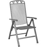 Graue Greemotion Toulouse Gartenstühle Metall aus Metall mit Armlehne Breite 50-100cm, Höhe 100-150cm, Tiefe 50-100cm 