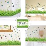 Grüne Wandtattoos Kinderzimmer mit Insekten-Motiv aus Kunstleder 