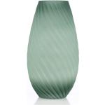 Reduzierte Grüne Ovale Vasen & Blumenvasen aus Glas mundgeblasen 