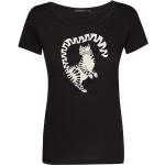 GREENBOMB Bio-Damen-T-Shirt "Cat Tour" mit Rundhalsausschnitt, black, Gr. XL