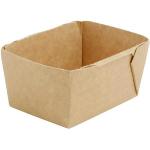 greenbox - Karton-Feinkost-Schalen 250 ml, 10,5 x 8 x 5 cm, braun, rechteckig, PE-beschichtet, 500 St. - DFC01130