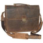 Braune Vintage Greenburry Laptoptaschen & Notebooktaschen aus Leder 