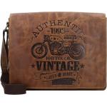 Reduzierte Braune Vintage Greenburry Messenger Bags & Kuriertaschen aus Leder mit Handyfach für Herren 