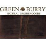 Braune Vintage Greenburry Schlampermäppchen aus Leder zum Schulanfang 