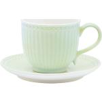 Pastellgrüne Moderne Teetassen aus Porzellan 