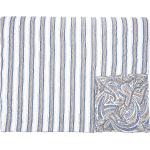 Weiße Gestreifte Tagesdecken & Bettüberwürfe aus Textil 140x220 