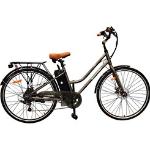 E-Bike GREENSTREET "Damen GS3" E-Bikes grau (schwarz) Elektro-Cityräder innerhalb der StVZO