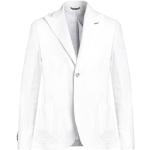 Reduzierte Weiße Unifarbene Daniele Alessandrini Grey Herrenblazer mit Knopf aus Leinen für den für den Winter 