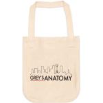 Greys Anatomy Tv Serie Seattle Skyline Tragetasche für Damen und Herren, grafische Umhängetaschen, lässige Stoffgeldbörsen und ästhetische Handtaschen tote bag, Weiß