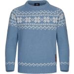 Blaue Norweger Pullover für Kinder aus Wolle Größe 122 