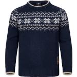 Marineblaue Norweger Pullover für Kinder aus Wolle Größe 146 