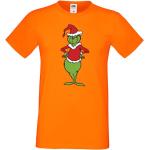 Orange Der Grinch Herrenfanshirts mit Weihnachts-Motiv Größe 3 XL Weihnachten 