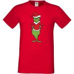 Rote Der Grinch Herrenfanshirts mit Weihnachts-Motiv Größe 3 XL Weihnachten 