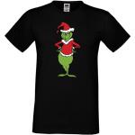 Schwarze Der Grinch Herrenfanshirts mit Weihnachts-Motiv Größe 4 XL Weihnachten 